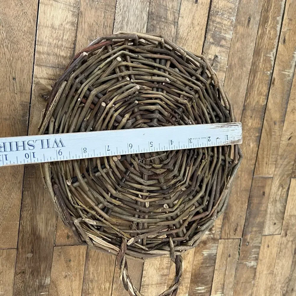 Wall Pocket Wicker Basket 12